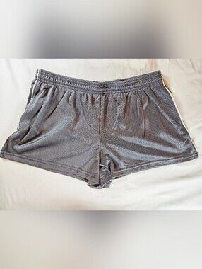 Aspire Juniors Gray Athletic Elastic Waist Pull On Nylon Shorts Size Large